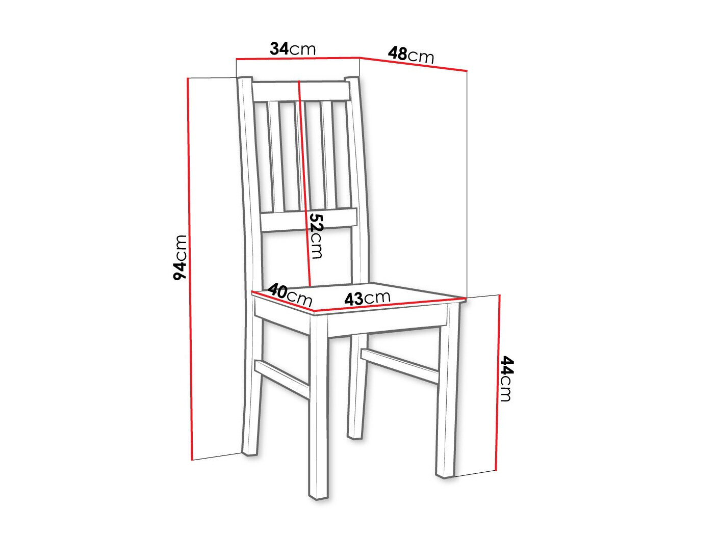 Stol Victorville 114 (Sort)