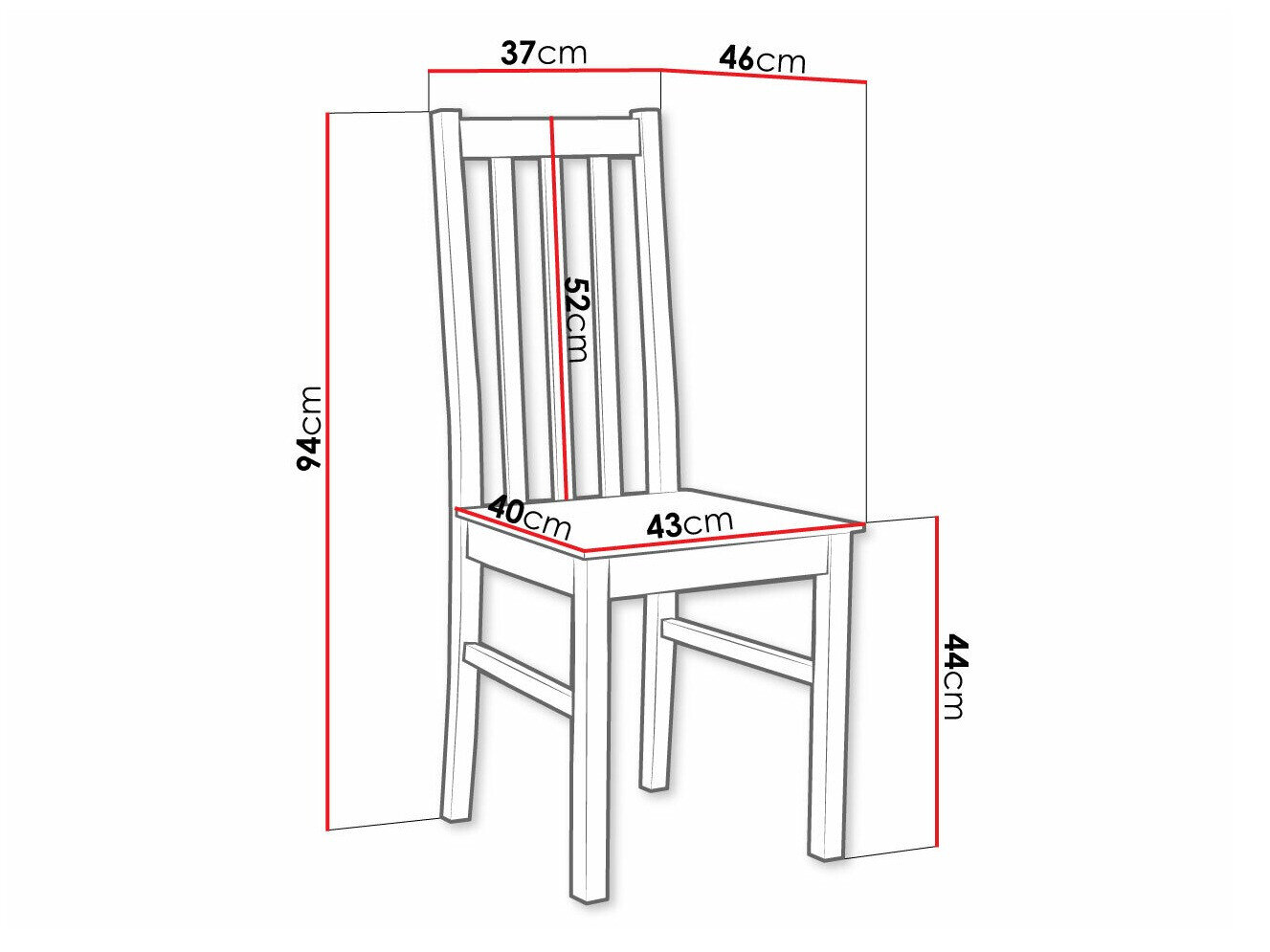 Stol Victorville 115 (Sort)