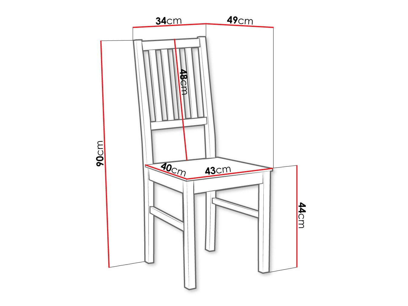 Stol Victorville 135 (Hvid)