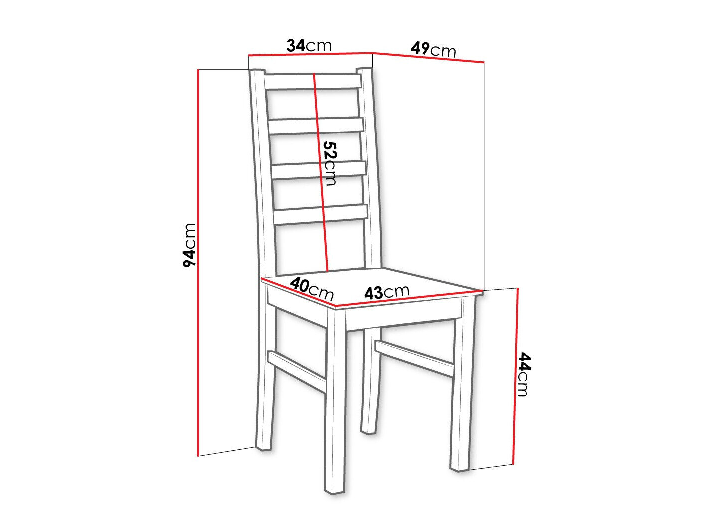 Stol Victorville 136 (Sort)