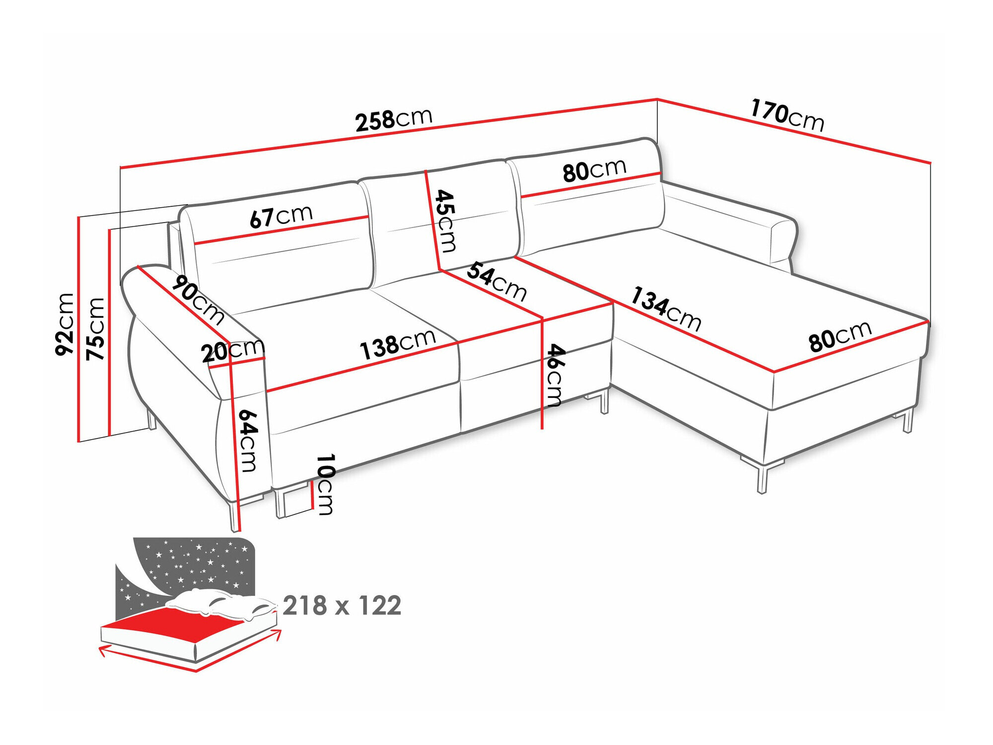 Hjørnesofa Stonecrest 103 (Sierra 744)