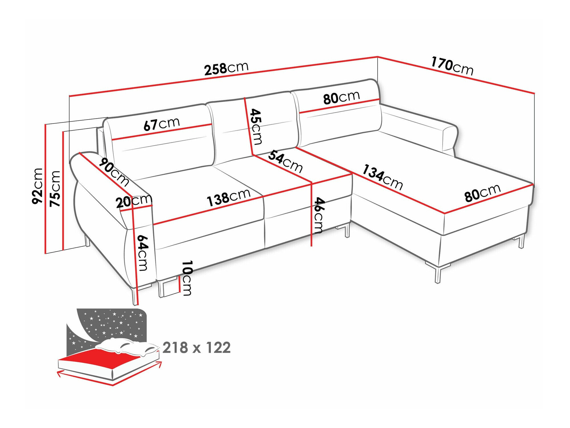 Hjørnesofa Stonecrest 103 (Sierra 748)
