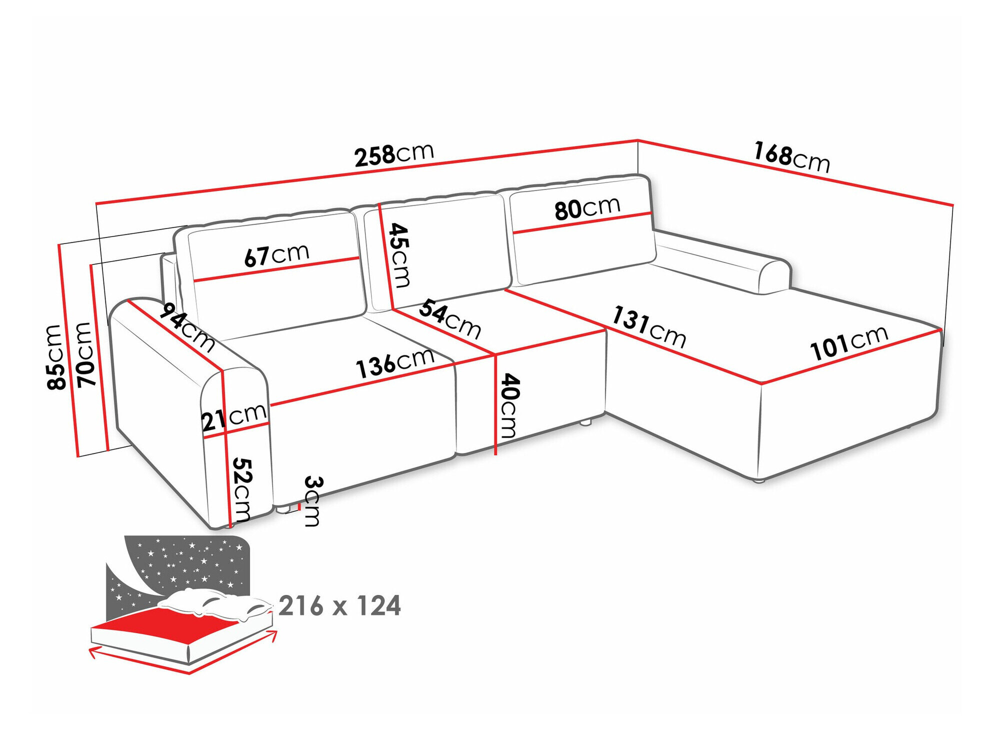 Hjørnesofa Stonecrest 105 (Sierra 741)