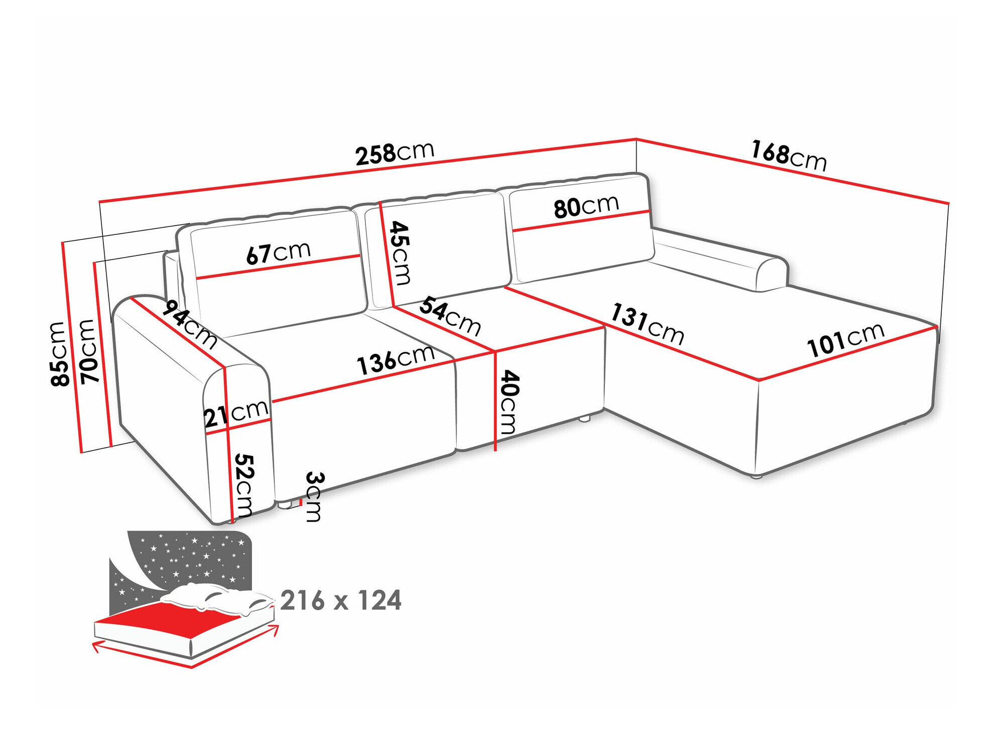 Hjørnesofa Stonecrest 105 (Sierra 741)
