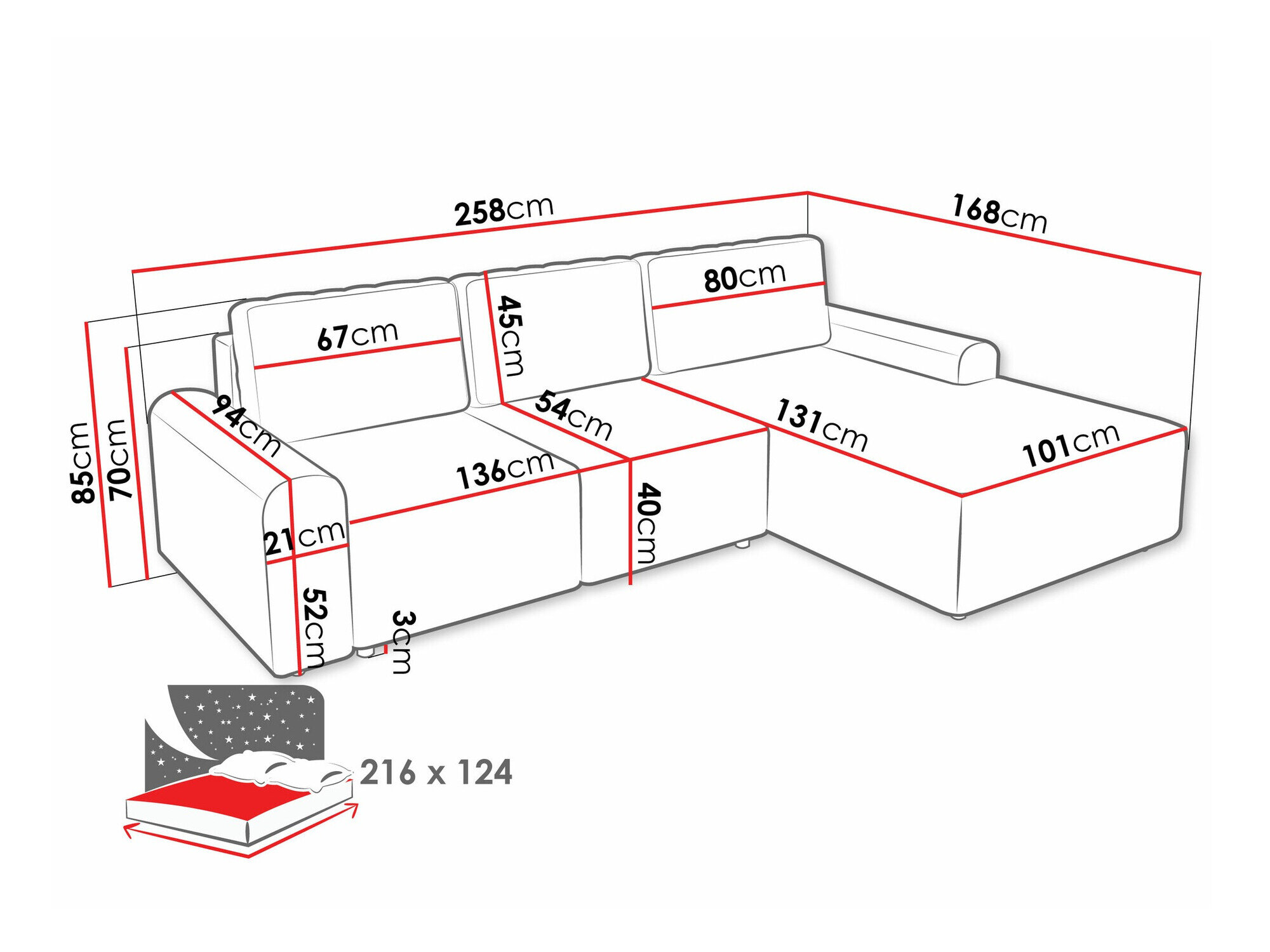 Hjørnesofa Stonecrest 105 (Sierra 746)