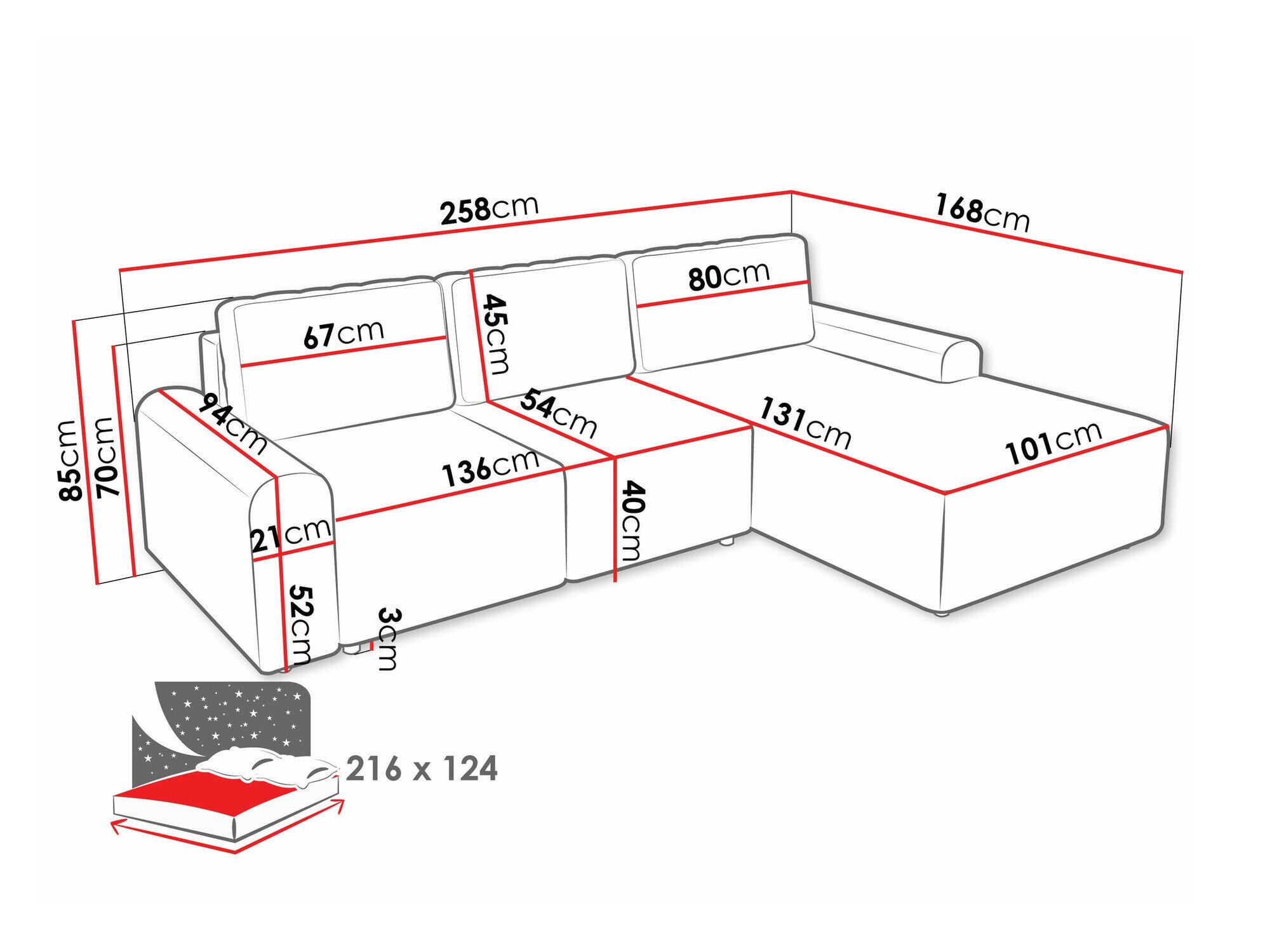Hjørnesofa Stonecrest 105 (Sierra 746)
