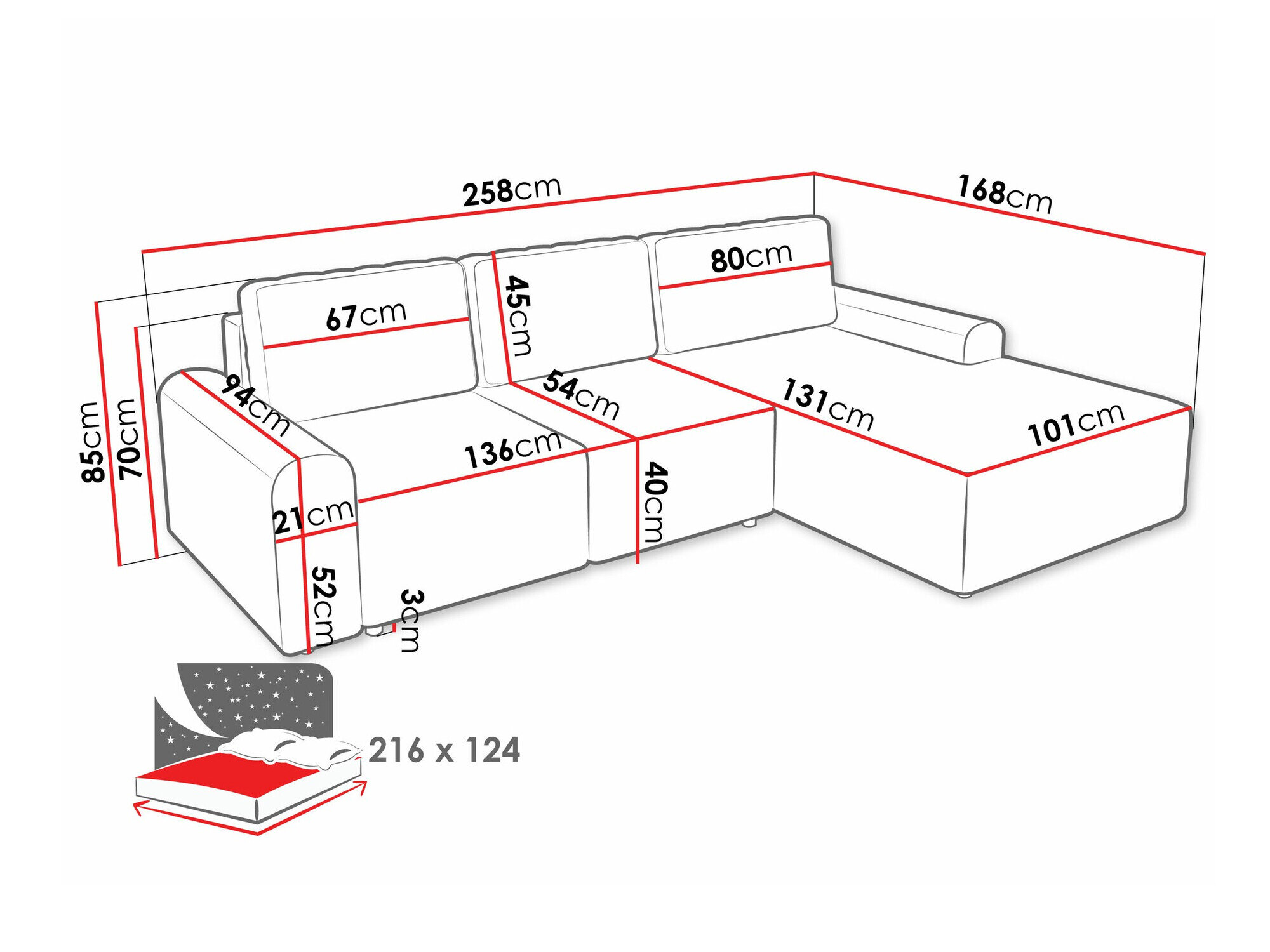 Hjørnesofa Stonecrest 105 (Sierra 748)