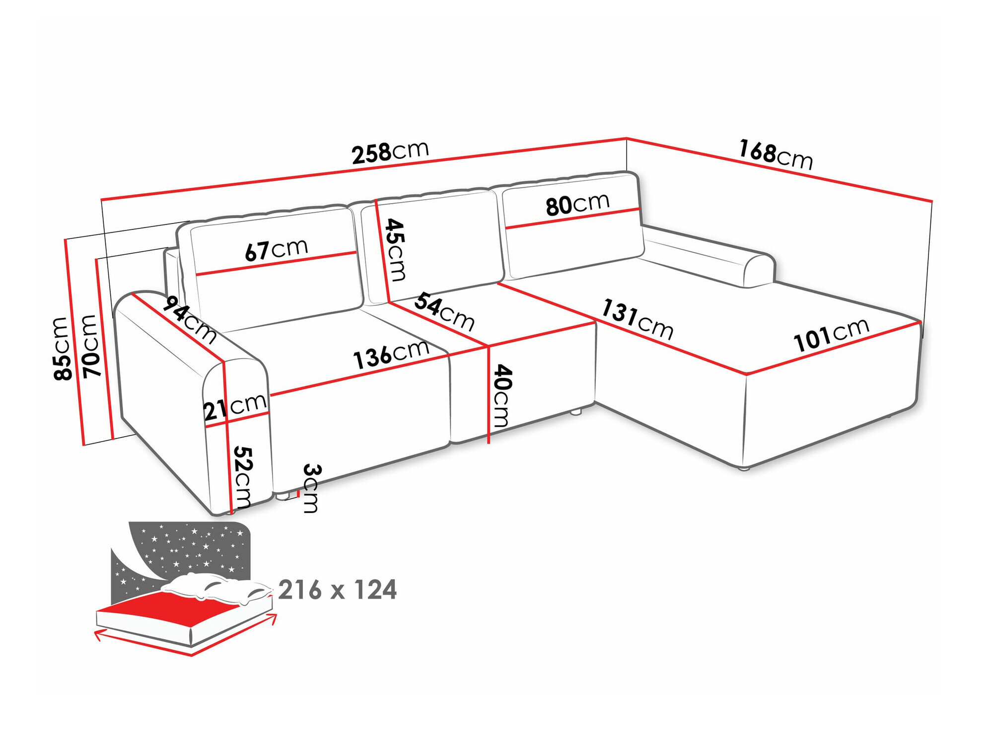 Hjørnesofa Stonecrest 105 (Sierra 751)