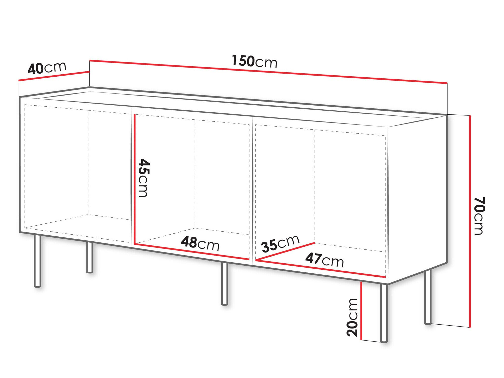 Skænk Melbela 104 (Lys oliventræ + Egetræ)