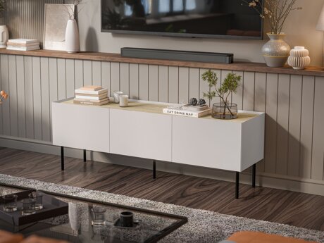 TV-bord Melbela 106 (Kashmir + Egetræ)