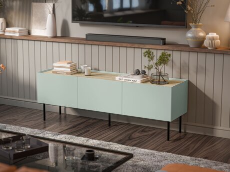 TV-bord Melbela 106 (Lys oliventræ + Egetræ)