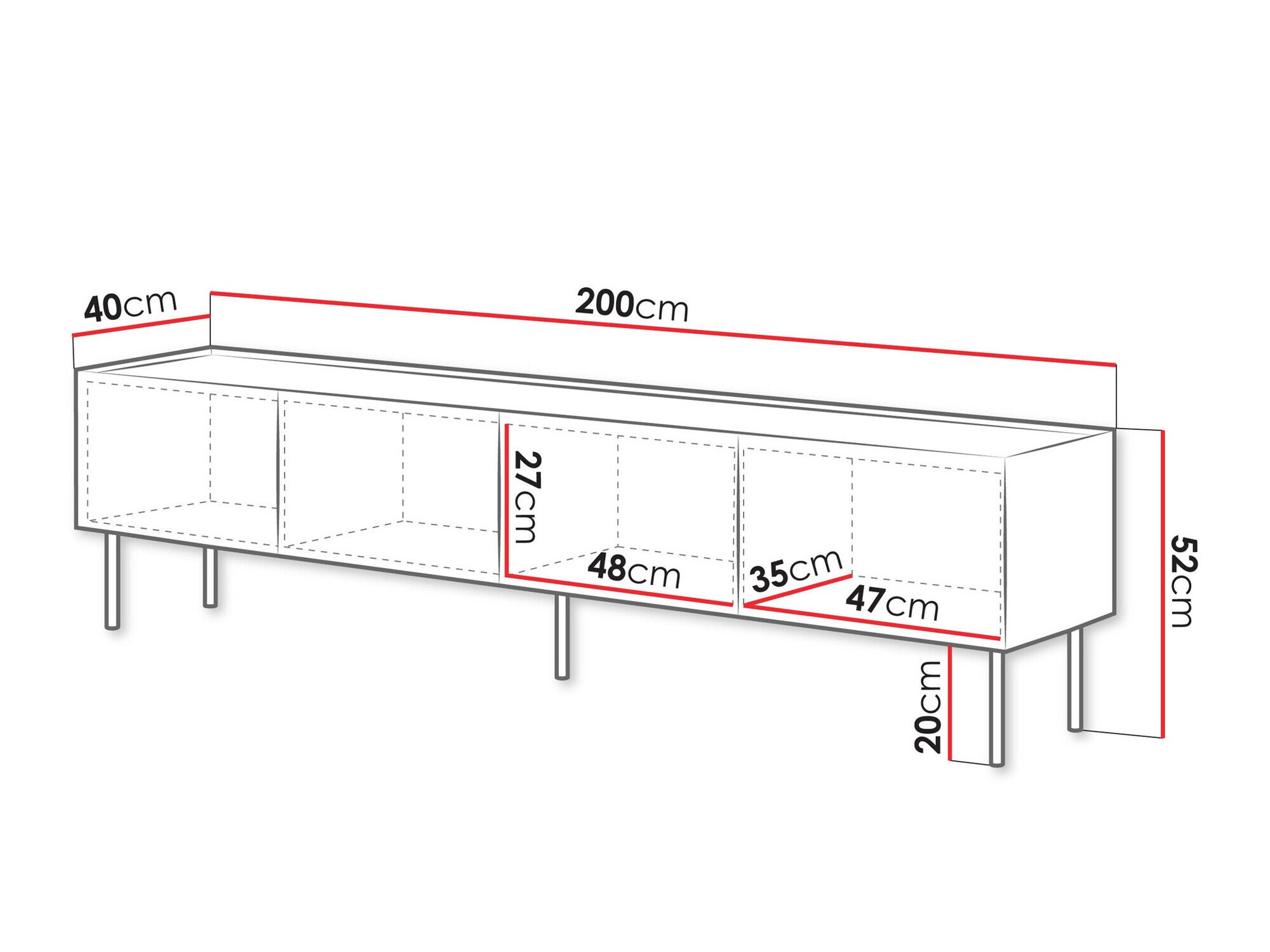 TV-bord Melbela 107 (Lys oliventræ + Egetræ)