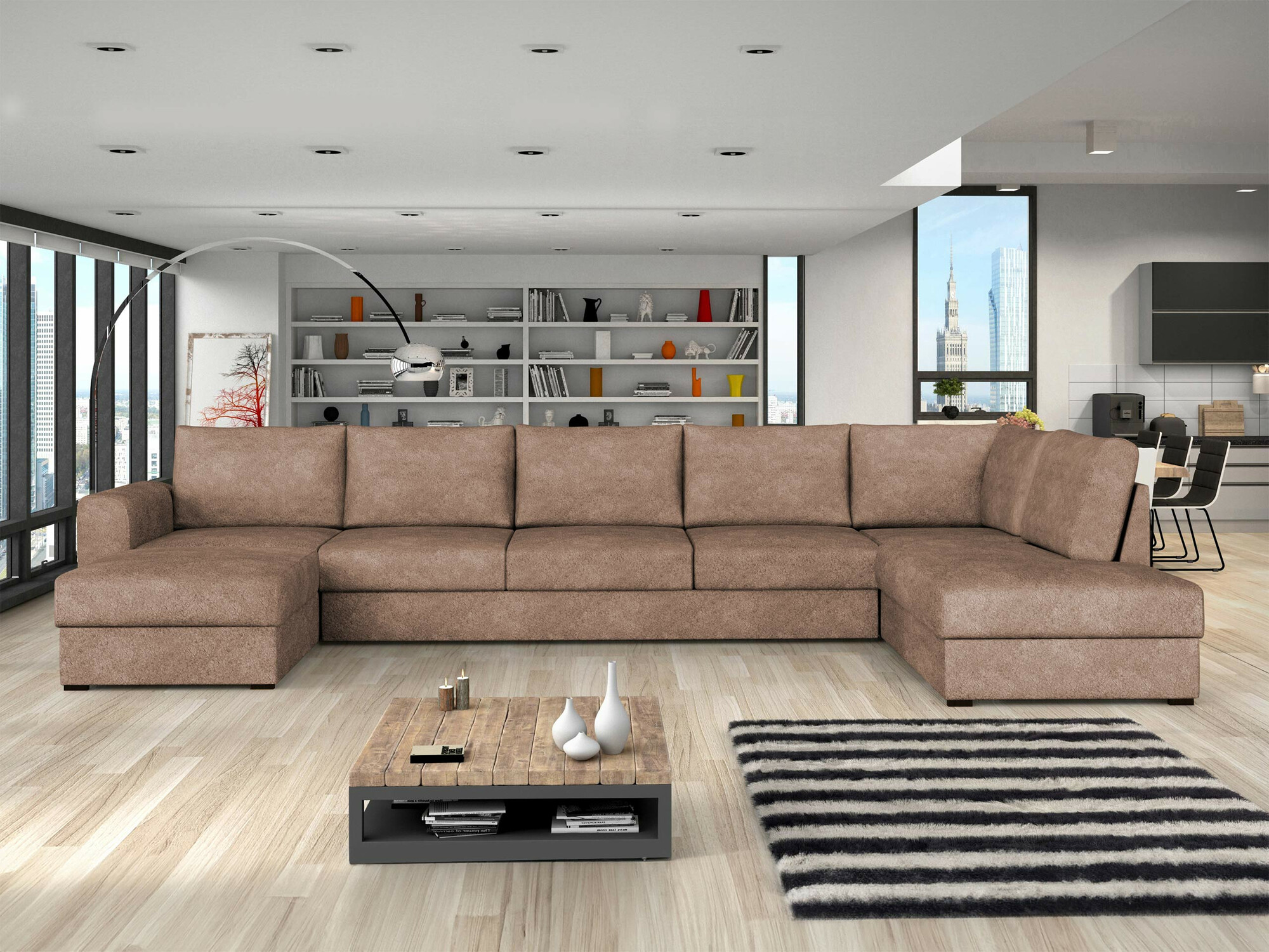 Hjørnesofa Comfivo Flumen I (Coral 45)
