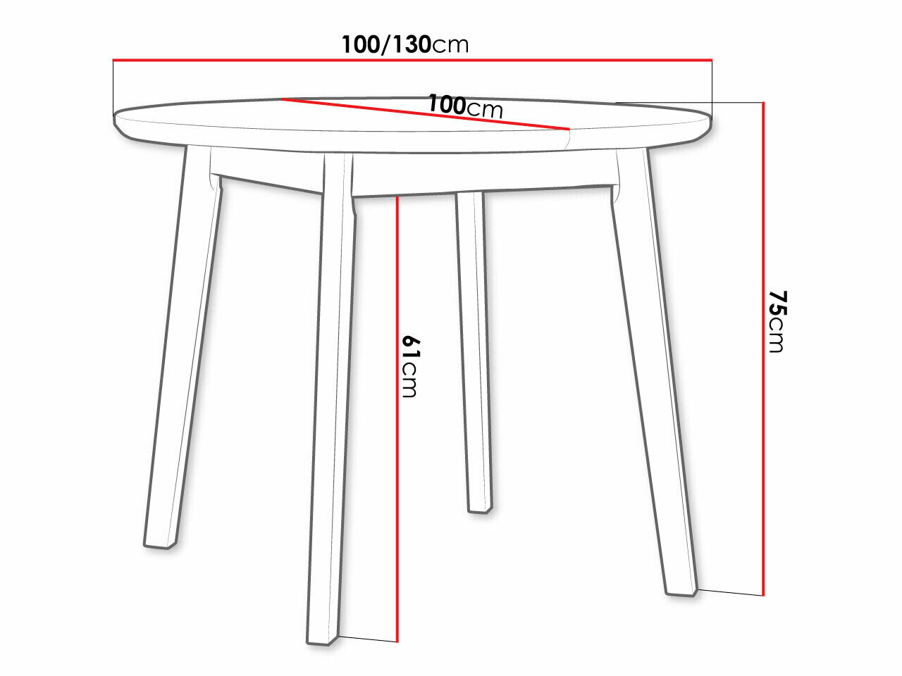 Bord Victorville 184 (Hvid)