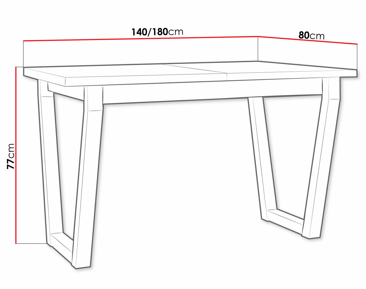 Bord Victorville 301 (Sort + Artisan eg)