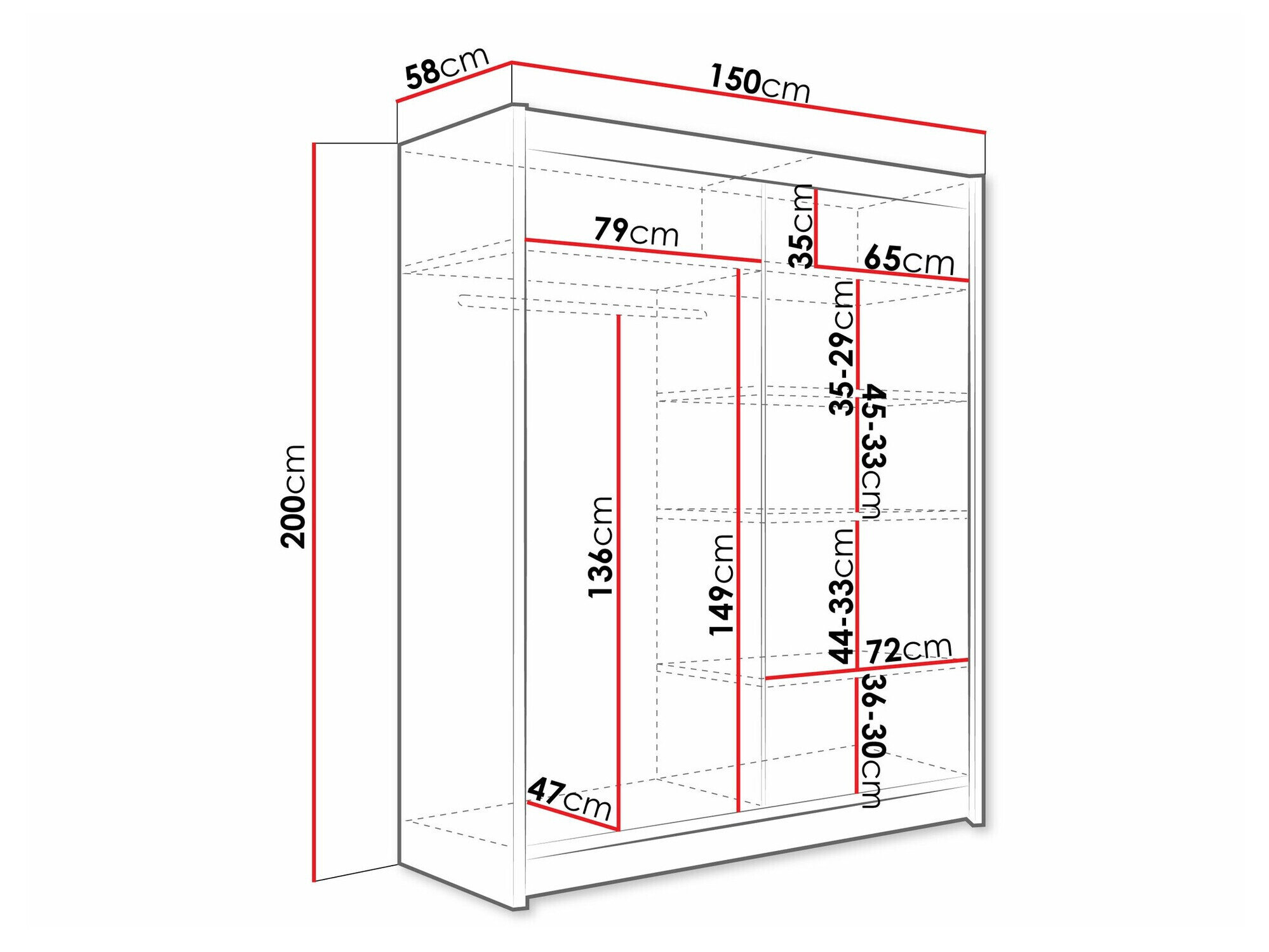 Garderobeskab Closico 104 (Kashmir)