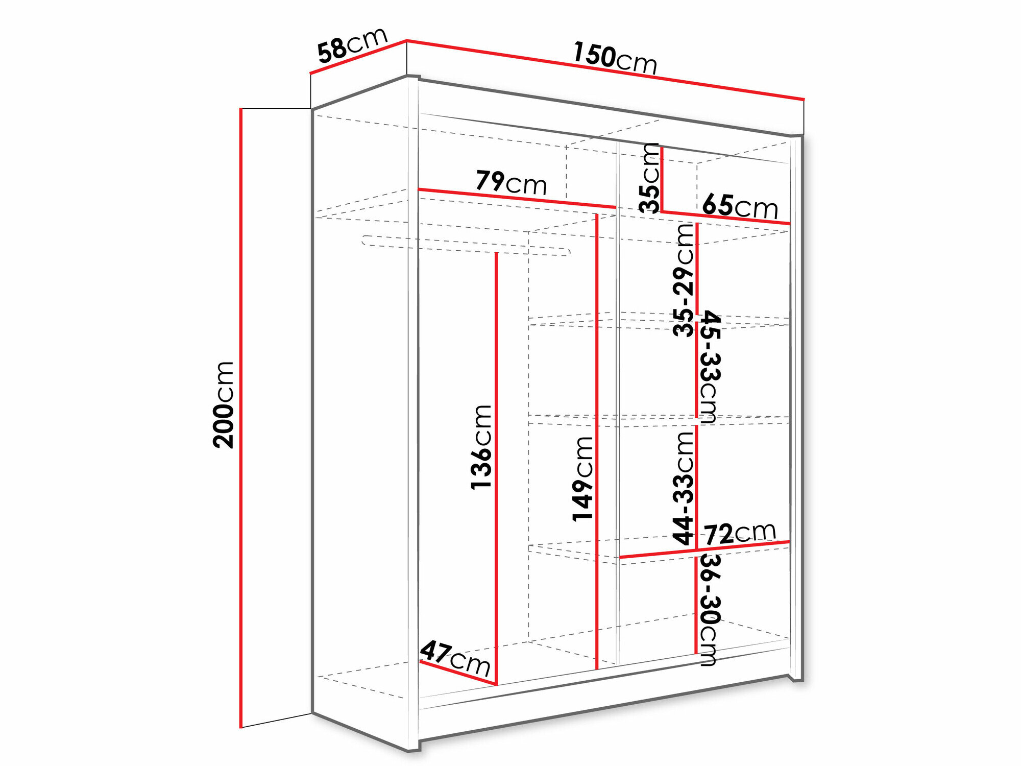 Garderobeskab Closico 104 (Trøffel egetræ)