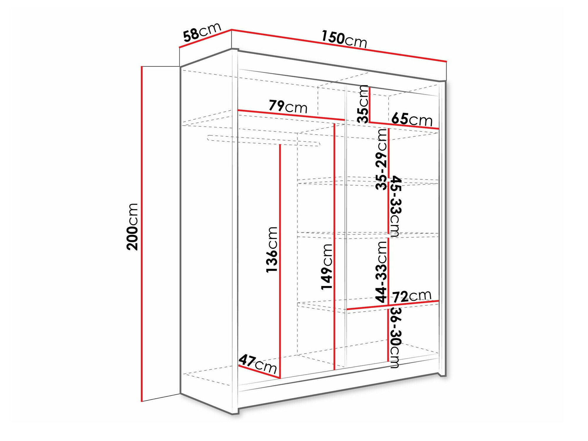 Garderobeskab Closico 110 (Kashmir)