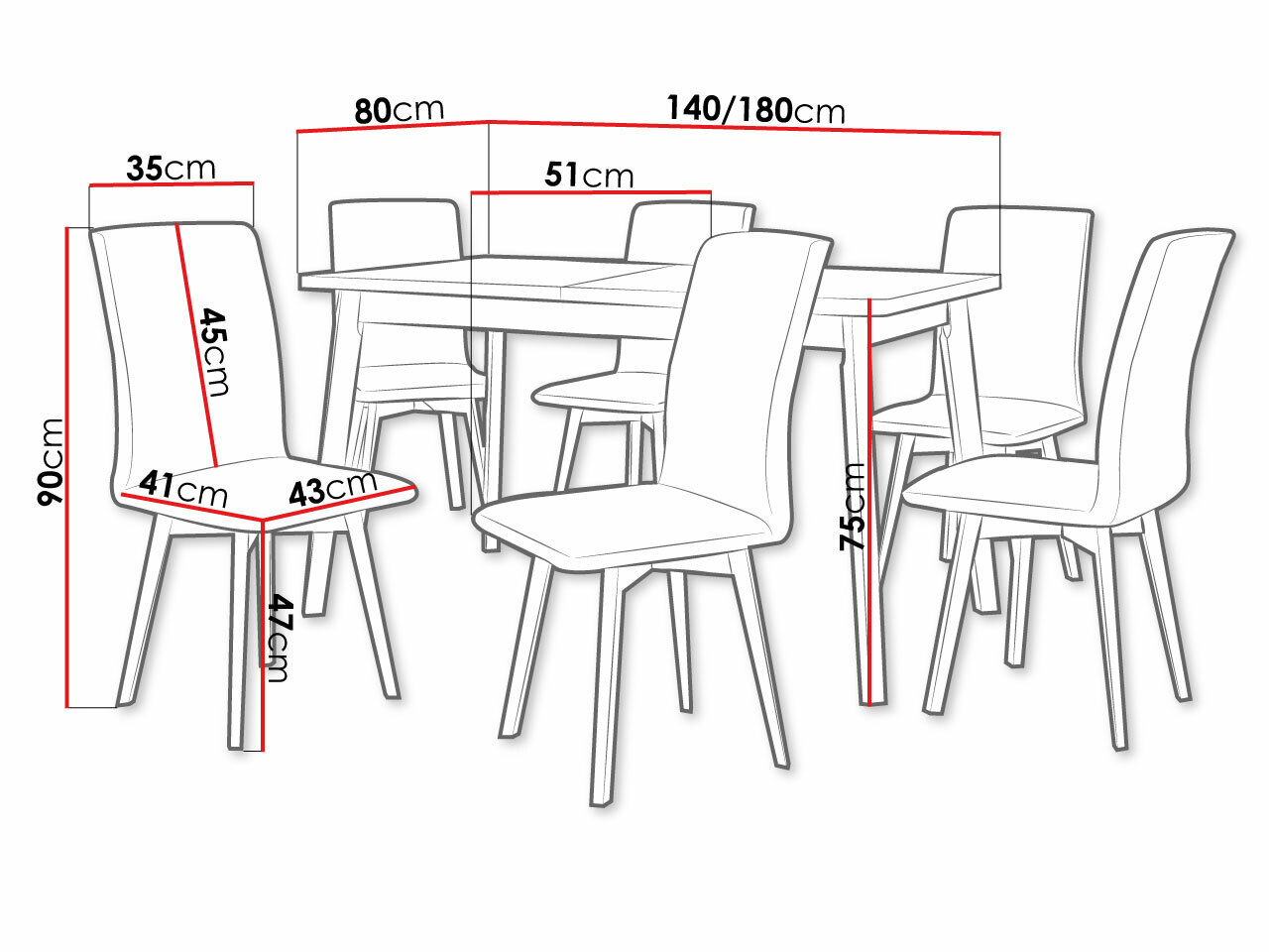 Spisestuesæt Victorville 335 (Sonoma eg)