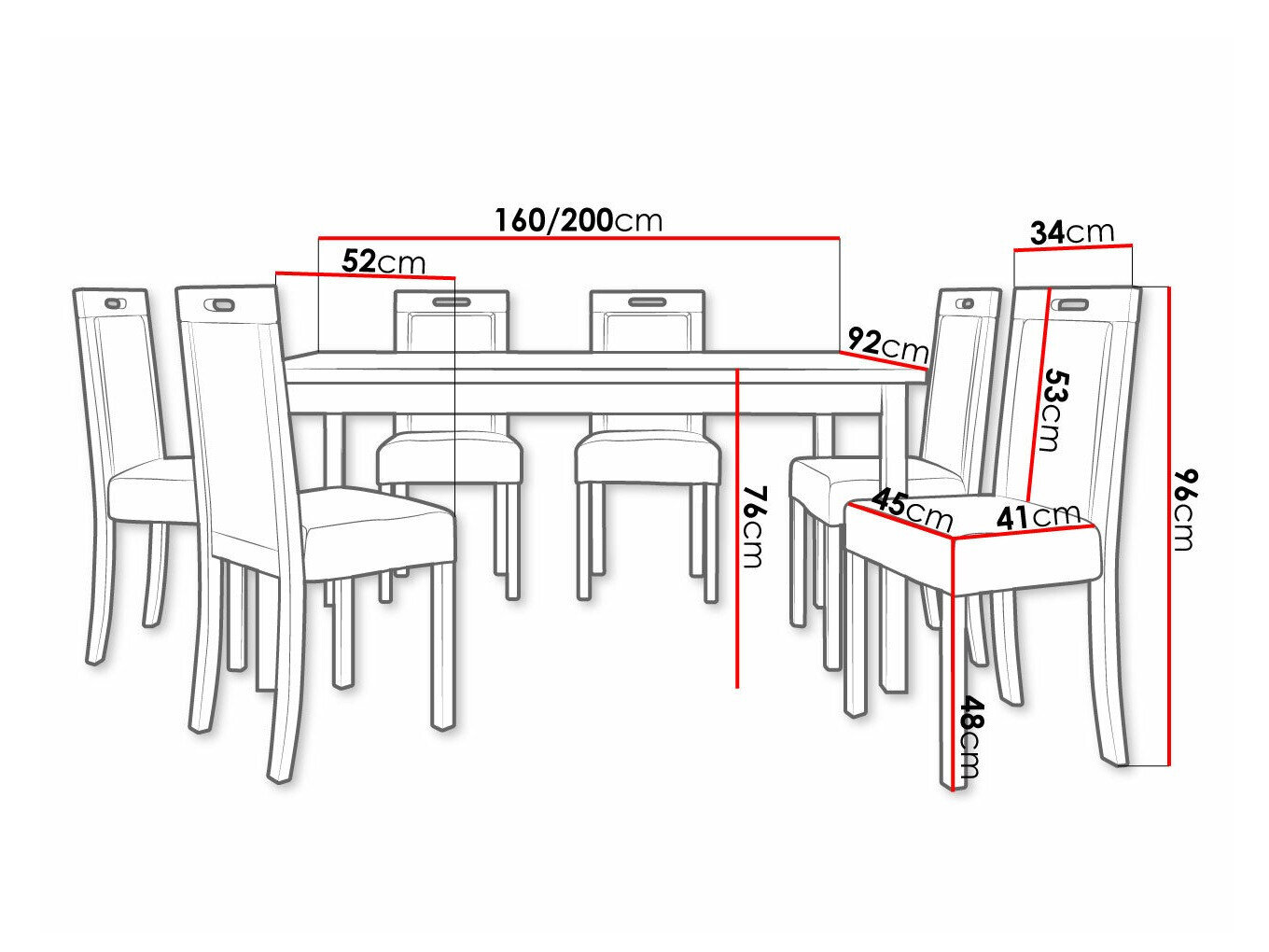 Spisestuesæt Victorville 262 (Sonoma eg)