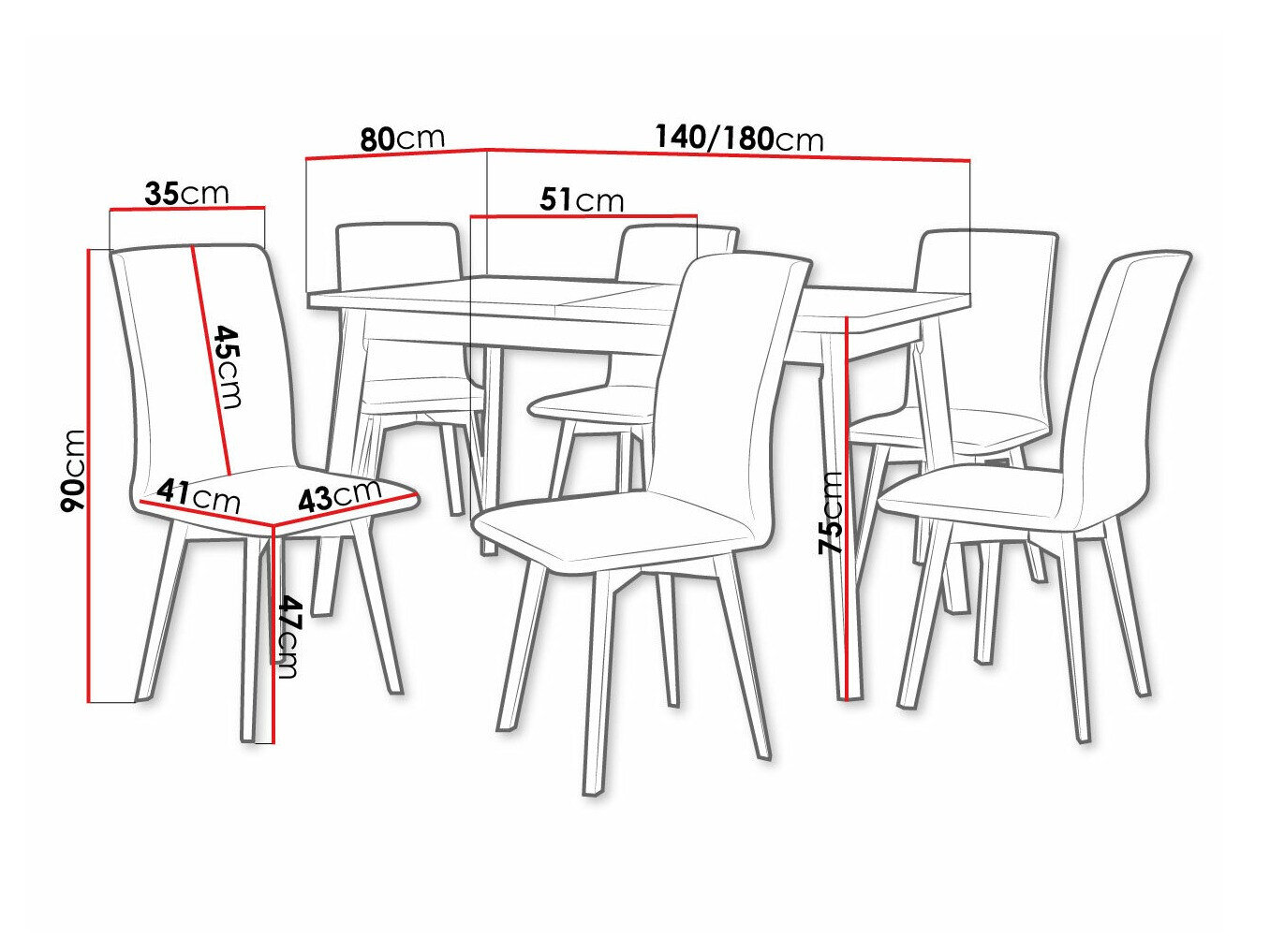 Spisestuesæt Victorville 291 (Sonoma eg + Hvid)