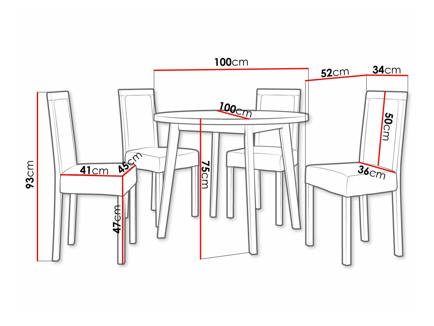 Spisestuesæt Victorville 304 (Sonoma eg)