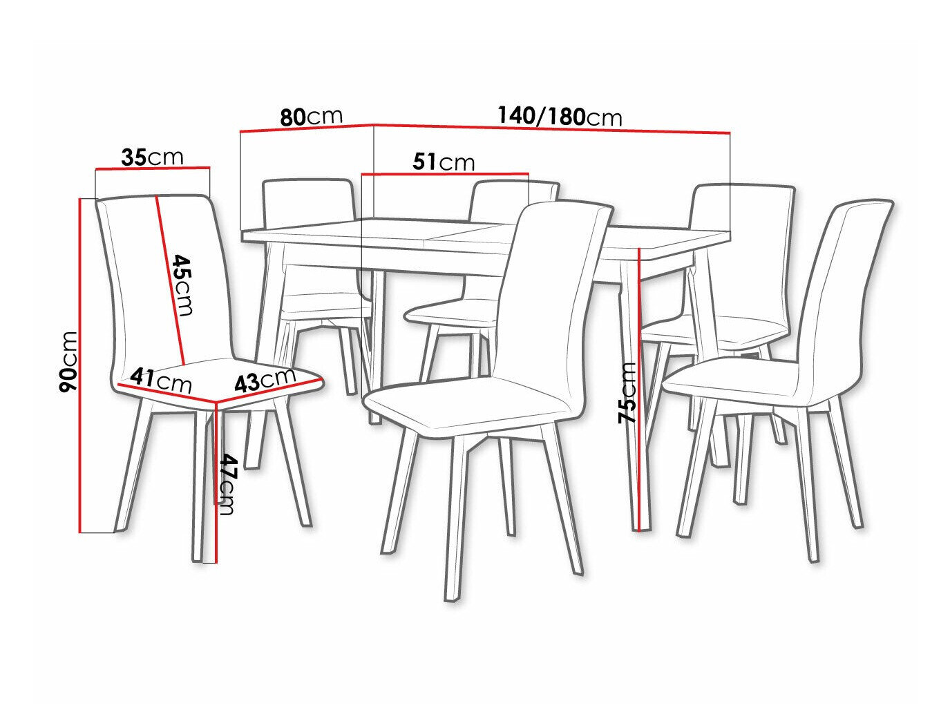 Spisestuesæt Victorville 323 (Sonoma eg)