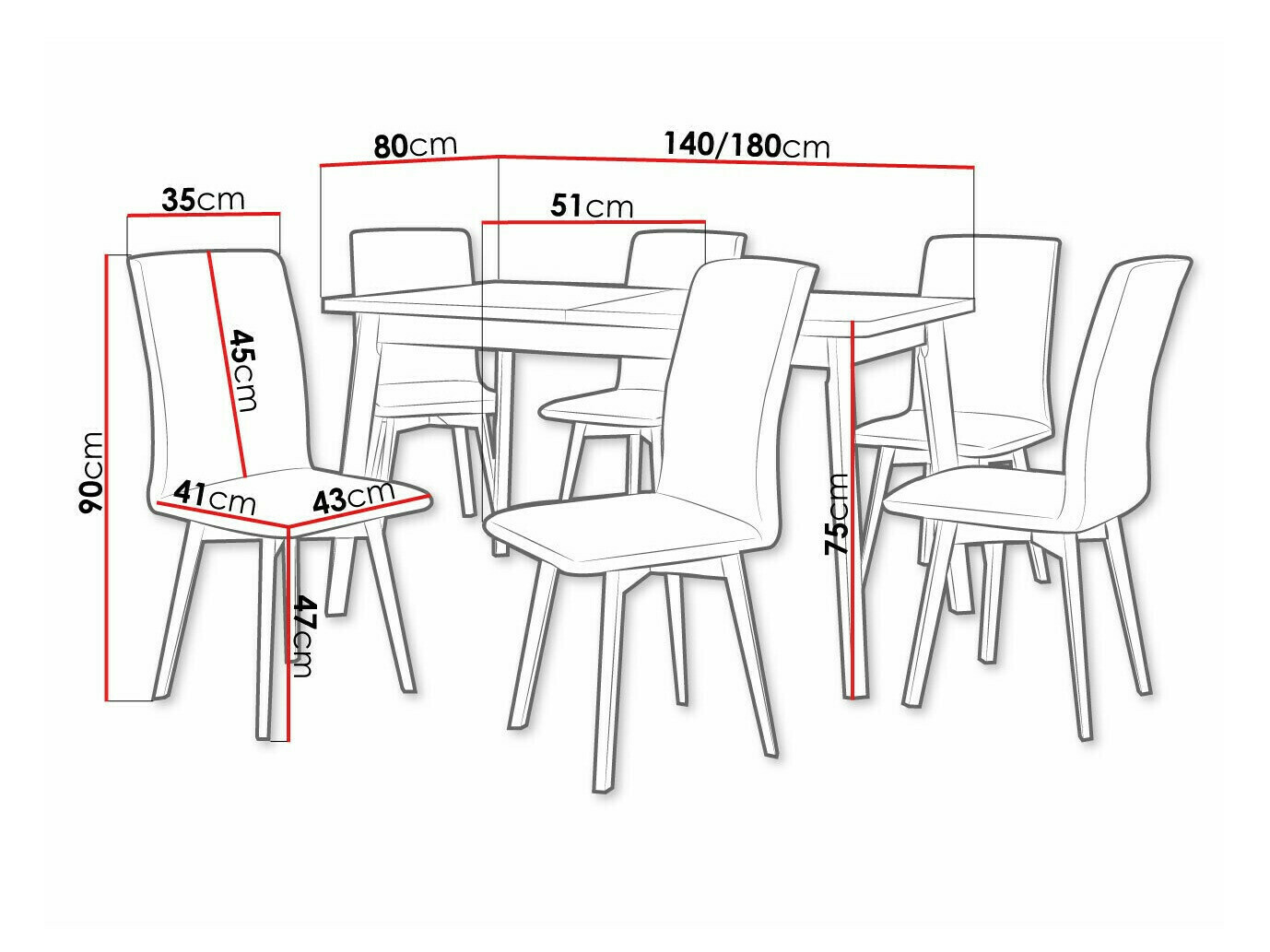 Spisestuesæt Victorville 325 (Hygge 91)