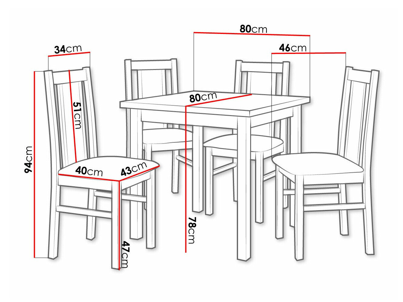 Spisestuesæt Victorville 310 (Sonoma eg)