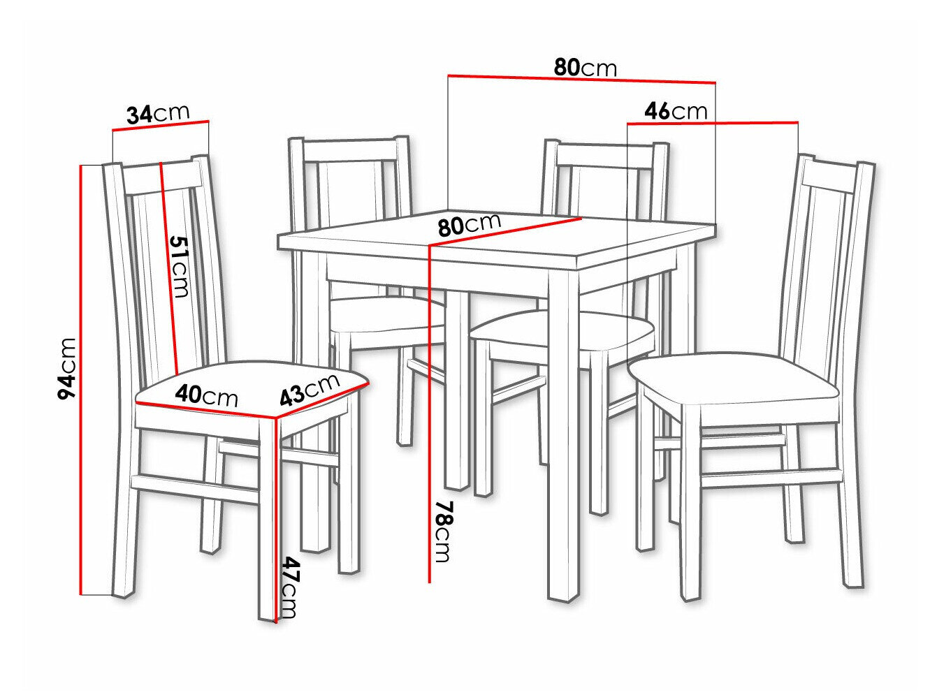 Spisestuesæt Victorville 310 (Sonoma eg)