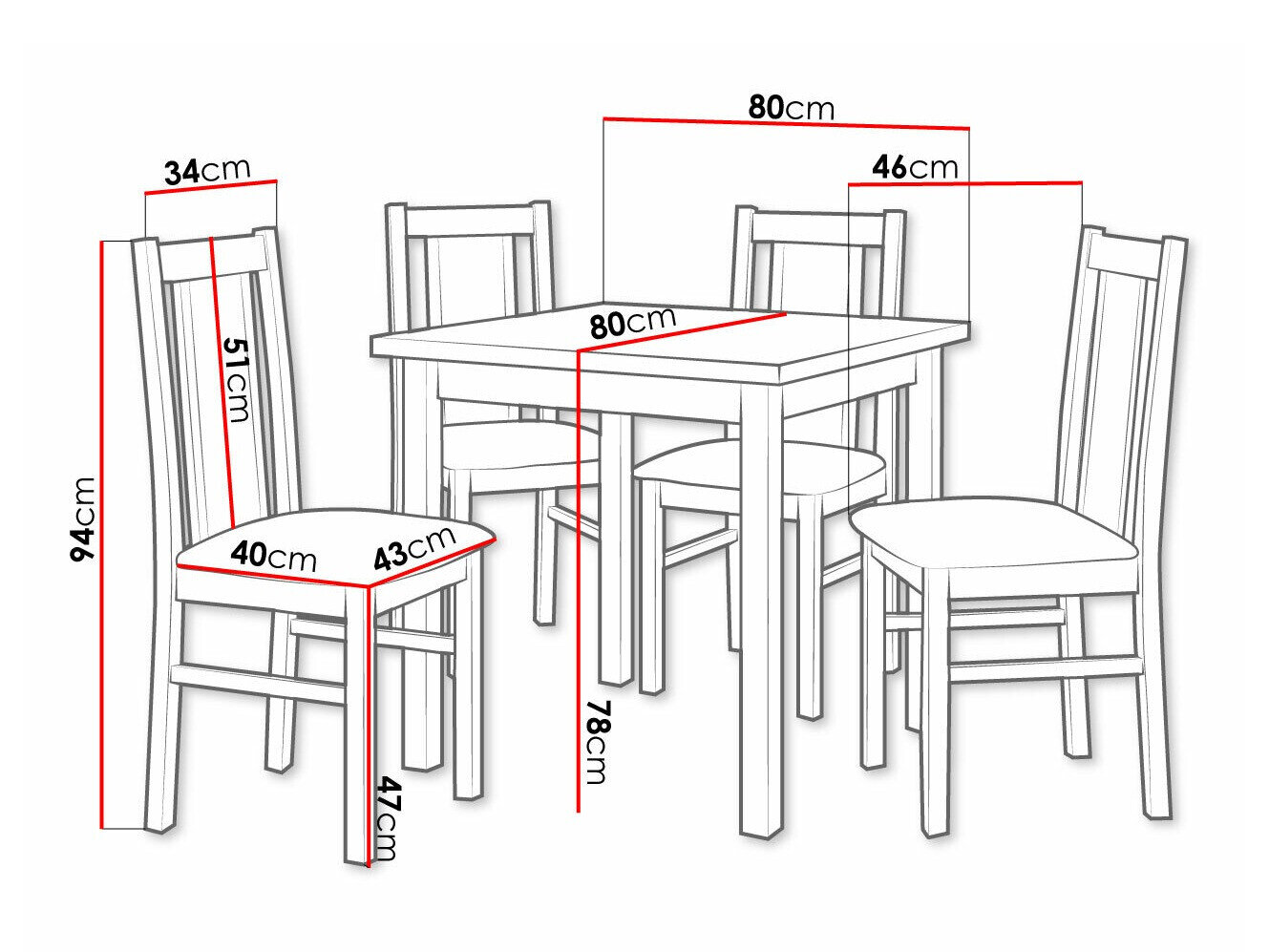 Spisestuesæt Victorville 310 (Sonoma eg)