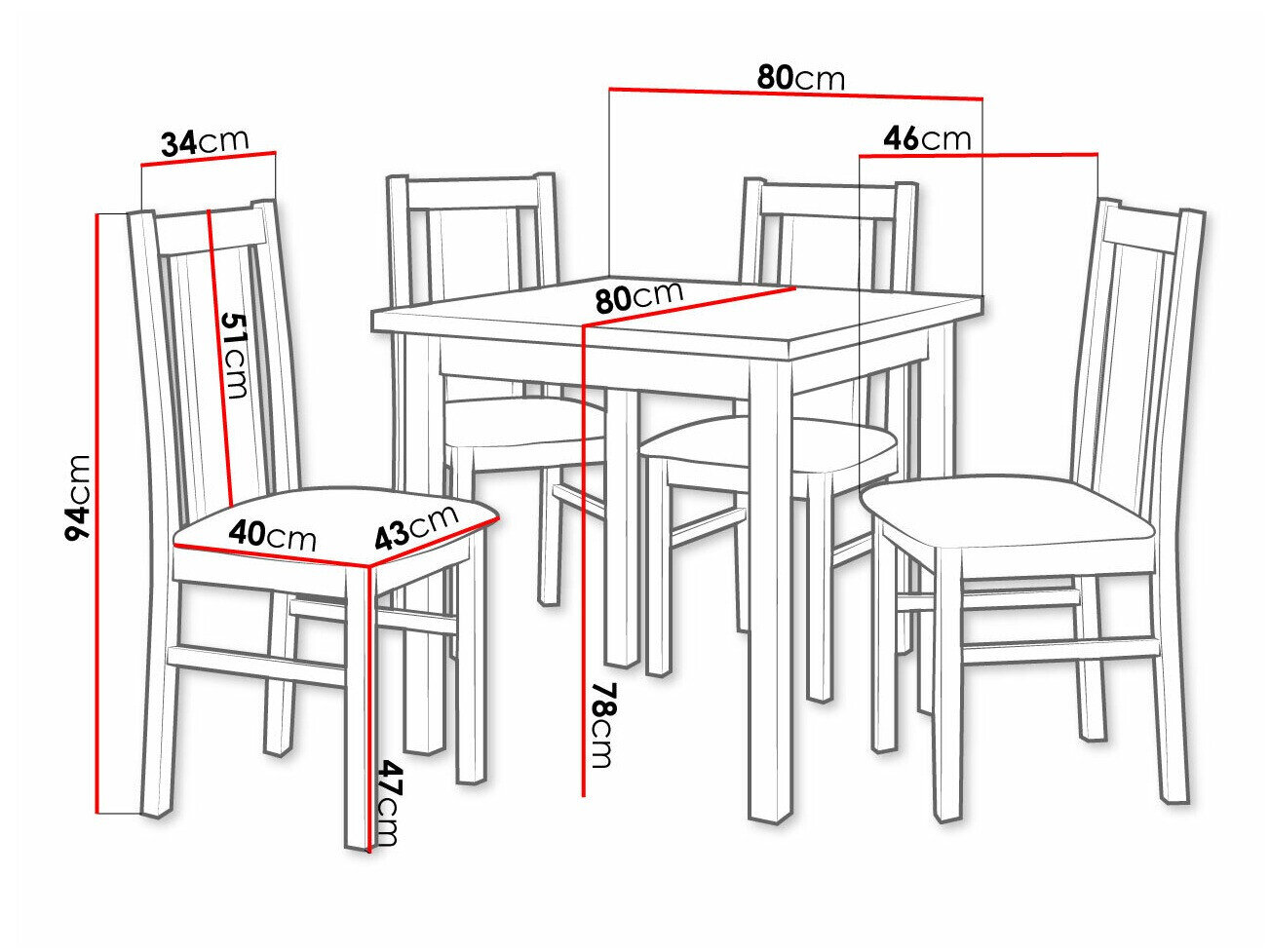 Spisestuesæt Victorville 310 (Sonoma eg)
