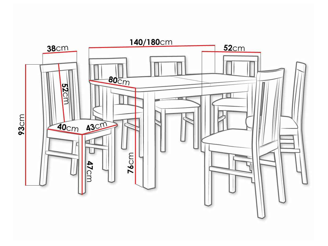 Spisestuesæt Victorville 311 (Nød)