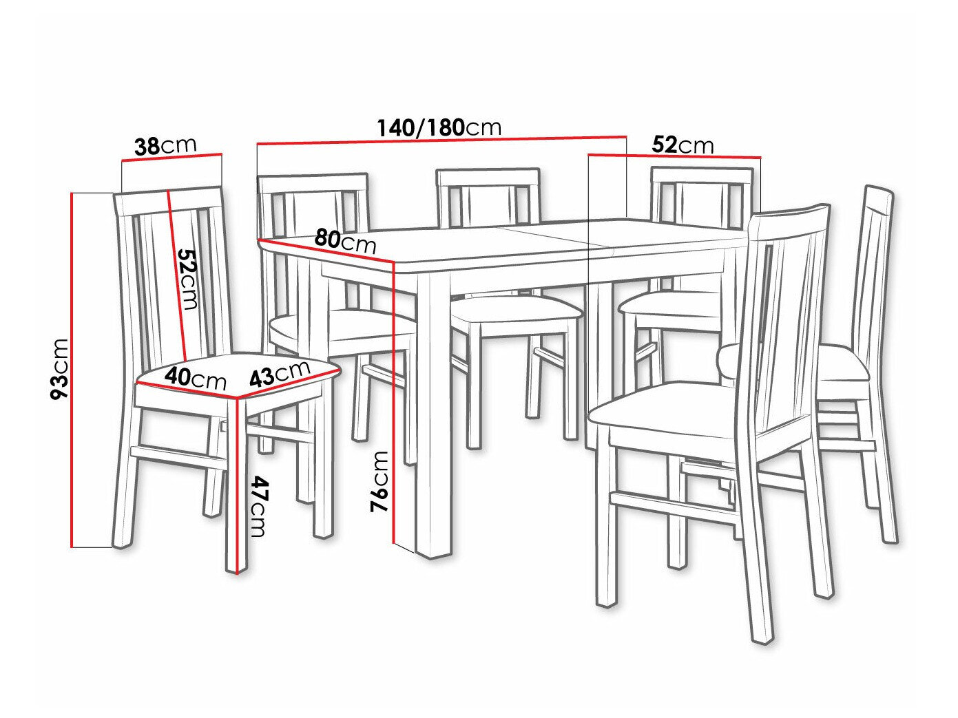 Spisestuesæt Victorville 311 (Nød)