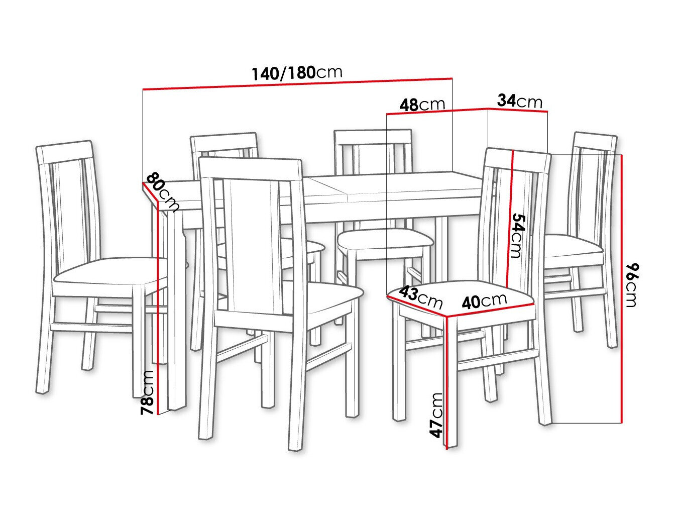 Spisestuesæt Victorville 315 (Ahorn)