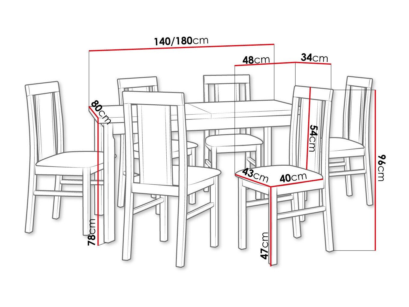 Spisestuesæt Victorville 315 (Ahorn)