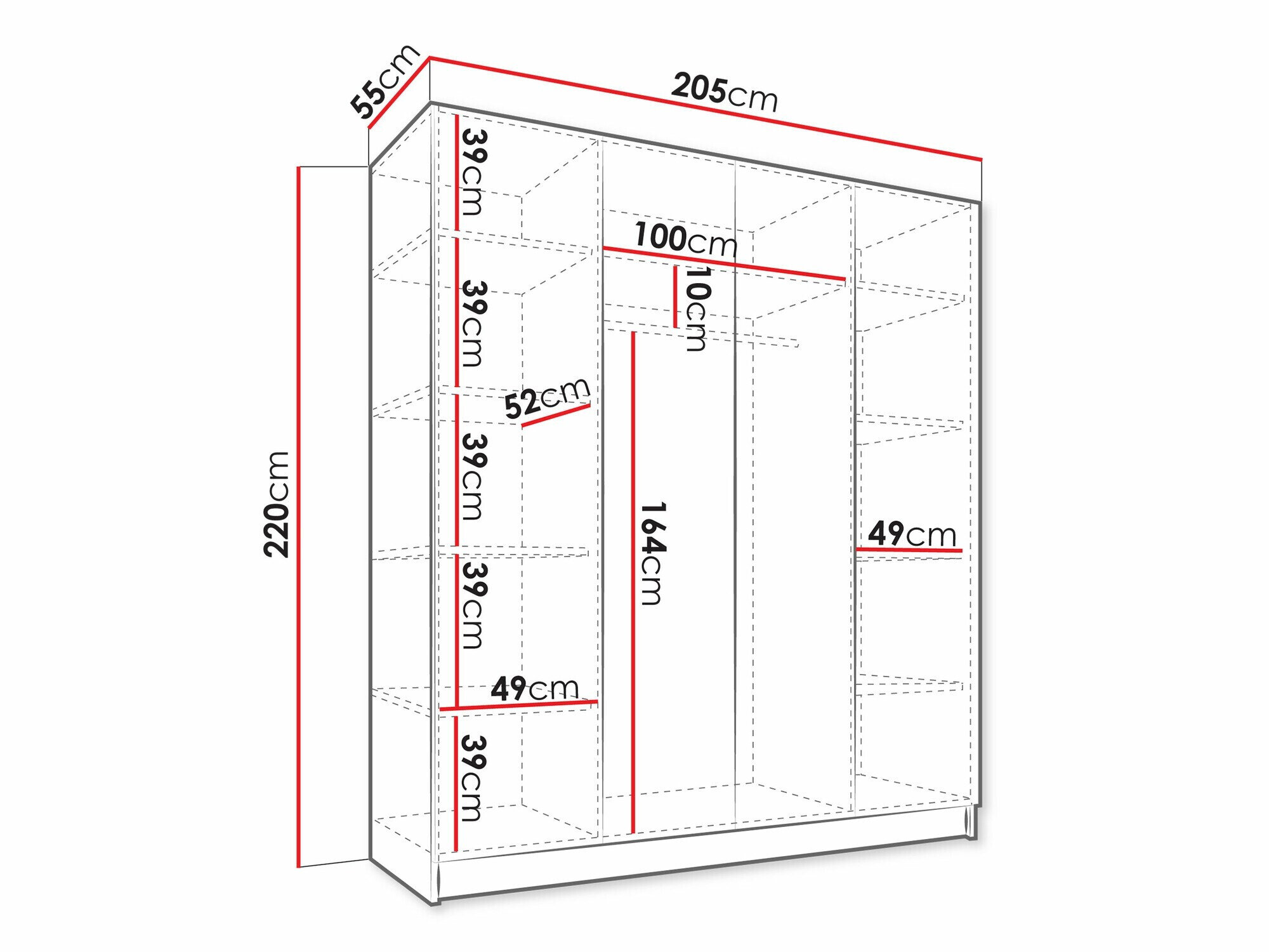 Garderobeskab Lunole 107 (Kashmir)