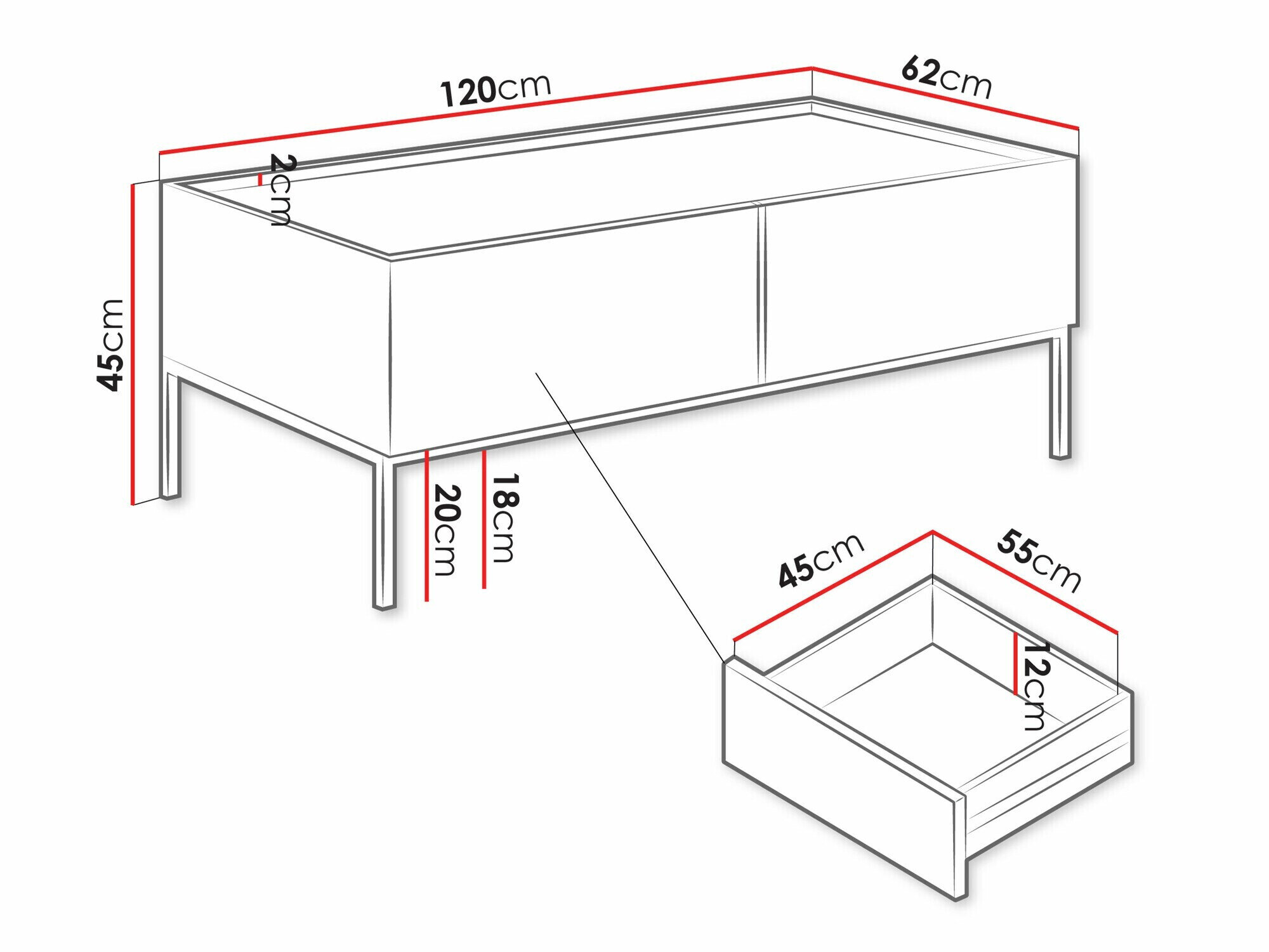 Sofabord Lunole 104 (Kashmir)