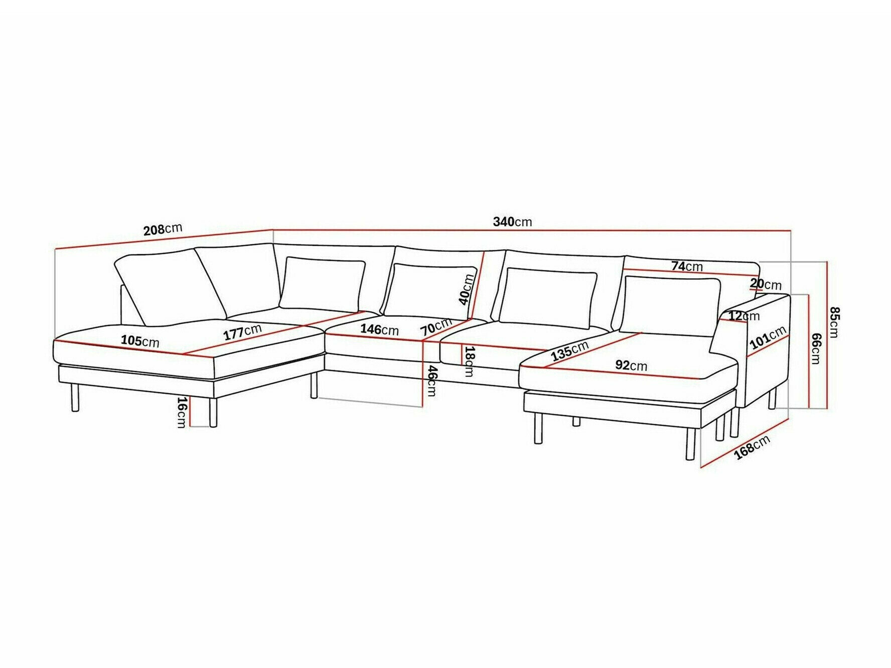 Hjørnesofa Ruvsonu 112 (Cremona 04)