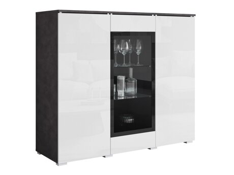 Skænk Sarasota 186 (Matera grå + Glansfuld hvid)