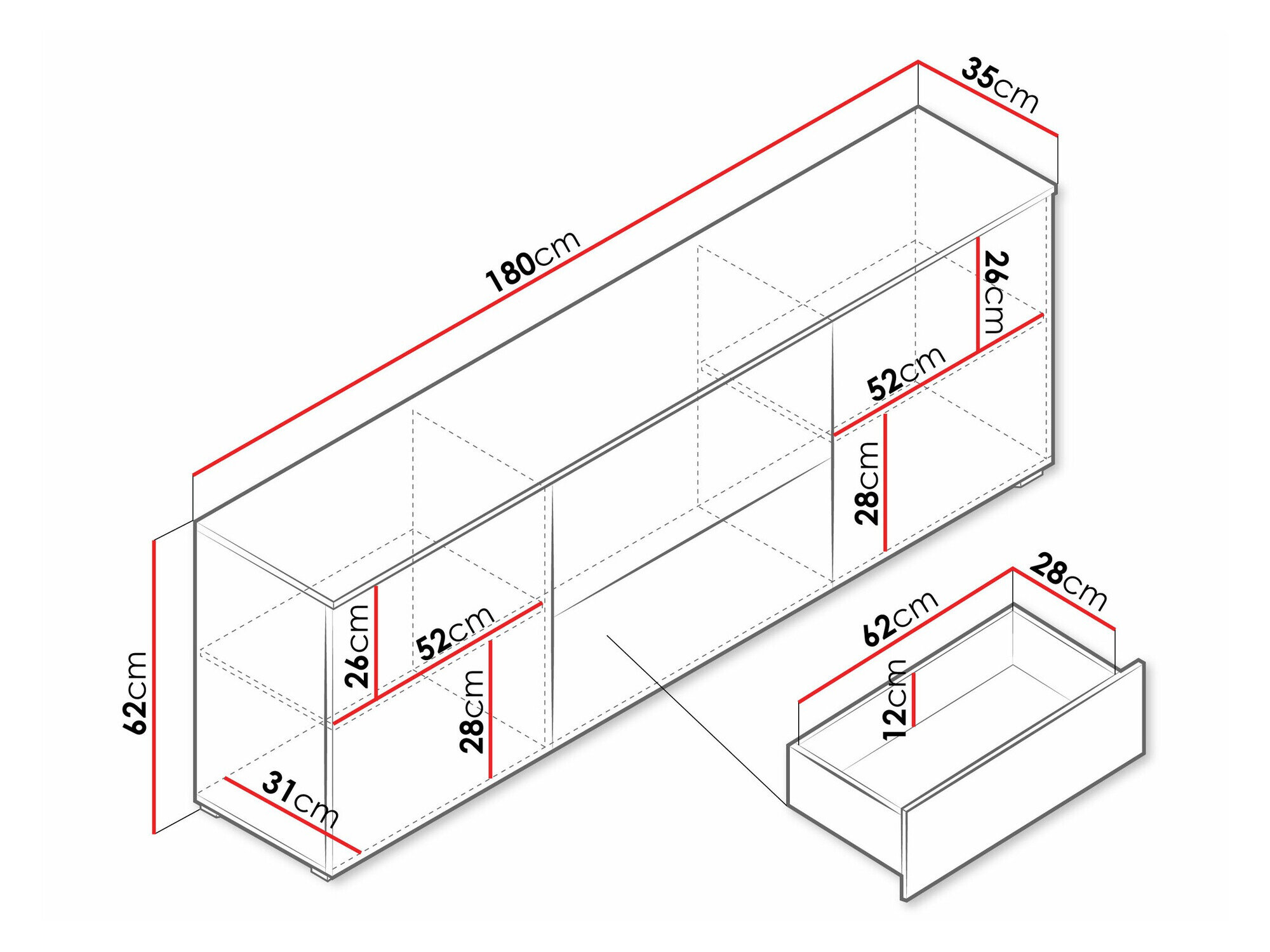TV-bord Sarasota 190 (Grafit)