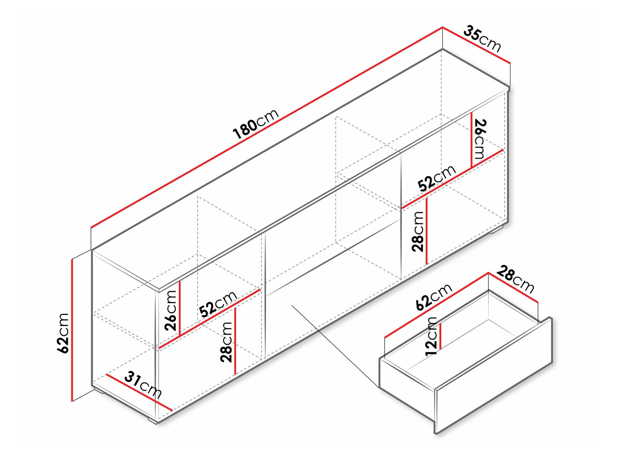 TV-bord Sarasota 190 (Wotan eg)