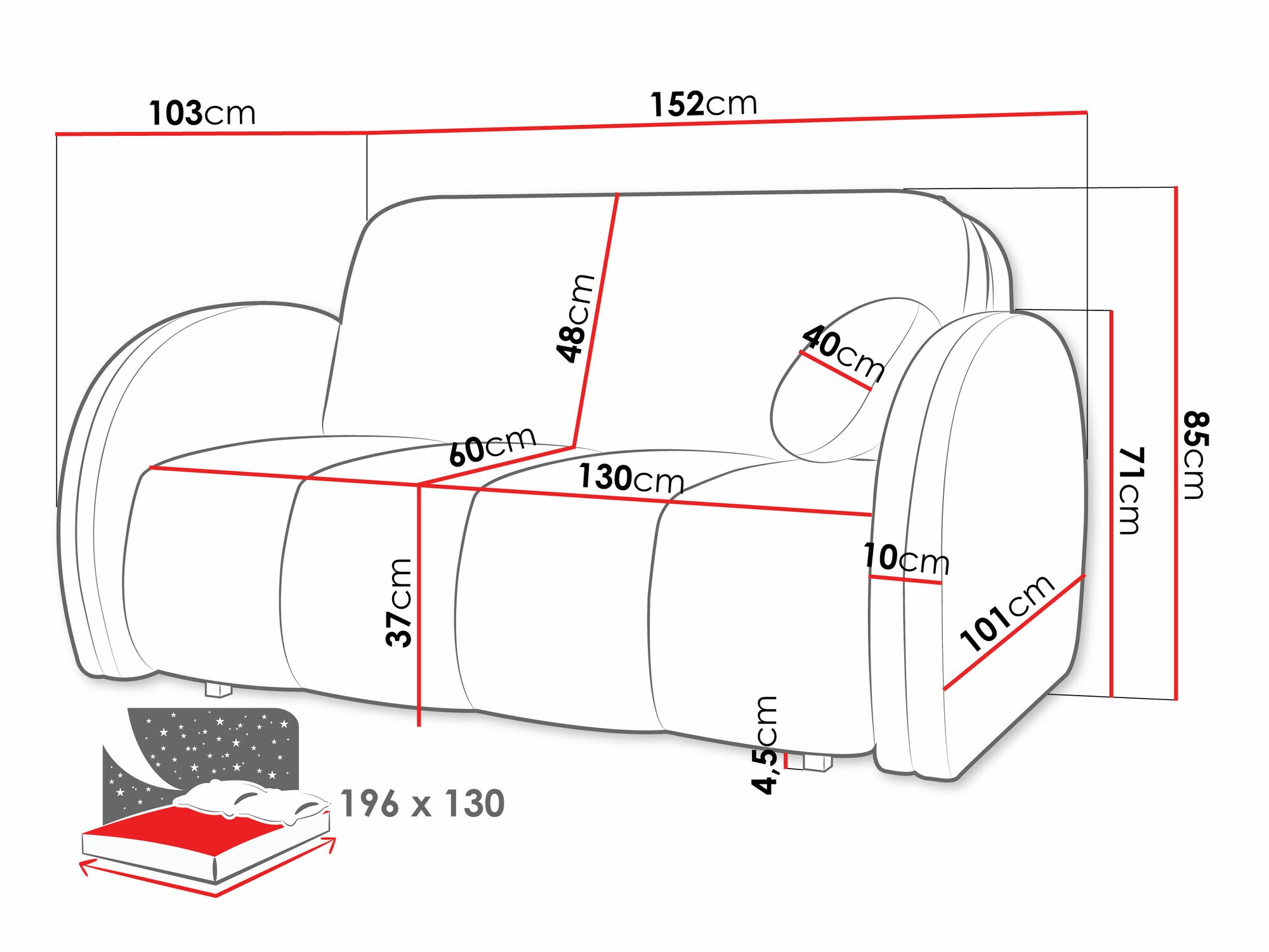 Sovesofa Citral III (Velo 626)