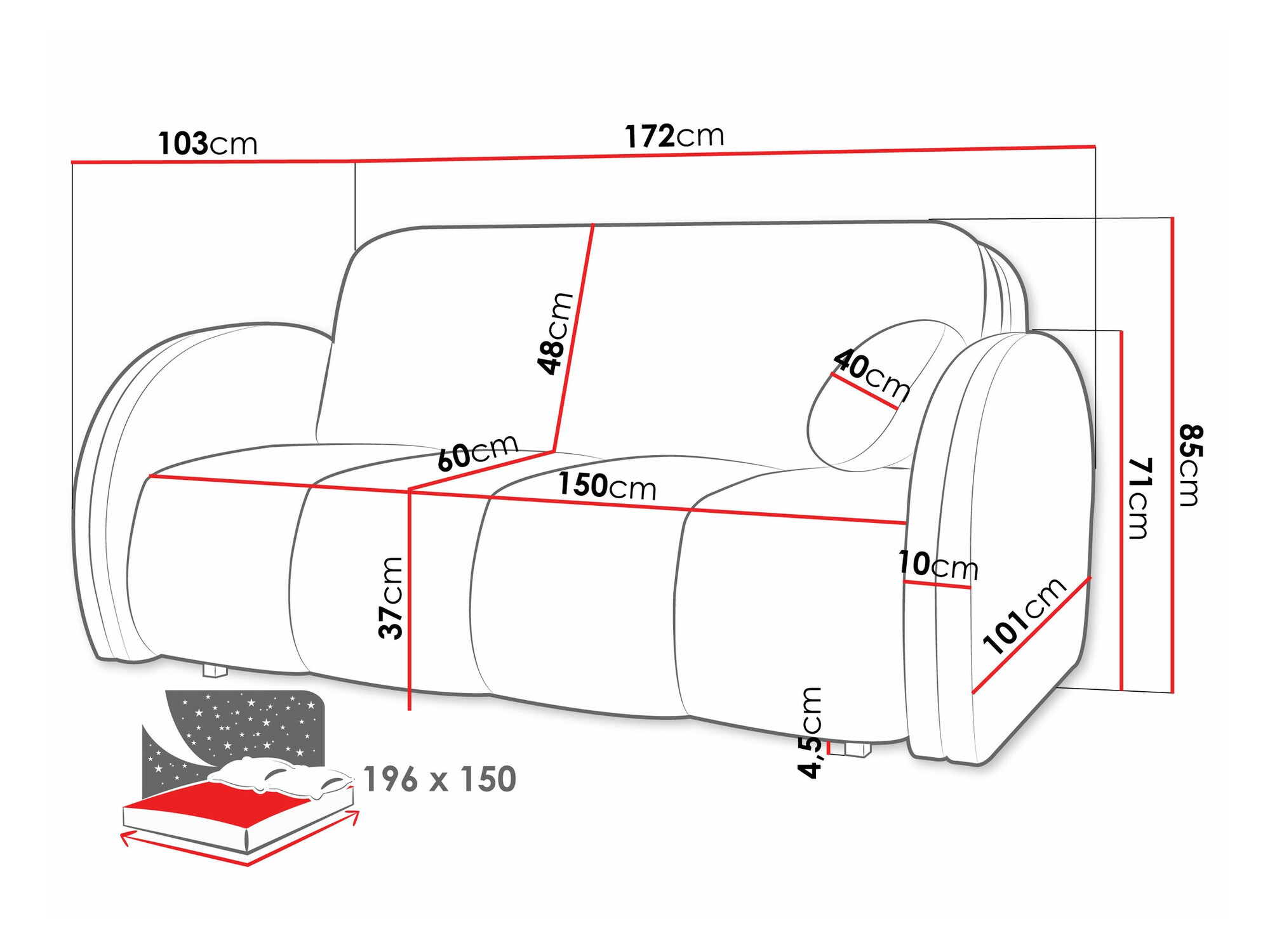 Sovesofa Citral IV (Velo 626)