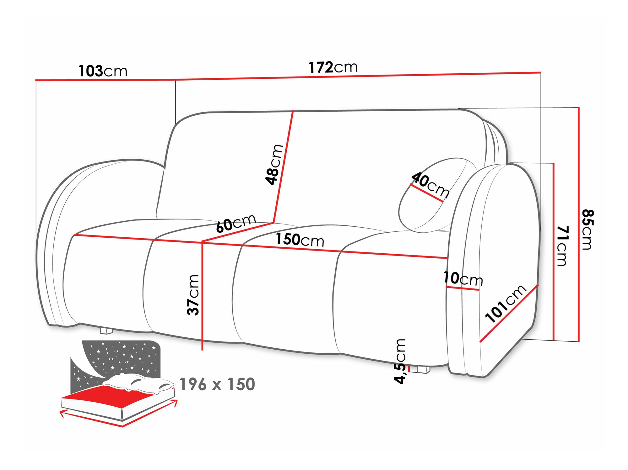 Sovesofa Citral IV (Velo 636)