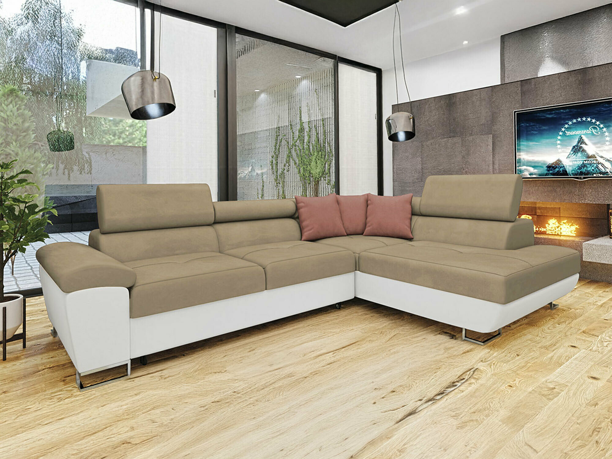 Hjørnesofa Comfivo Ruta II (Soft 017 + Uttario Velvet 2979 + Uttario Velvet 2955)
