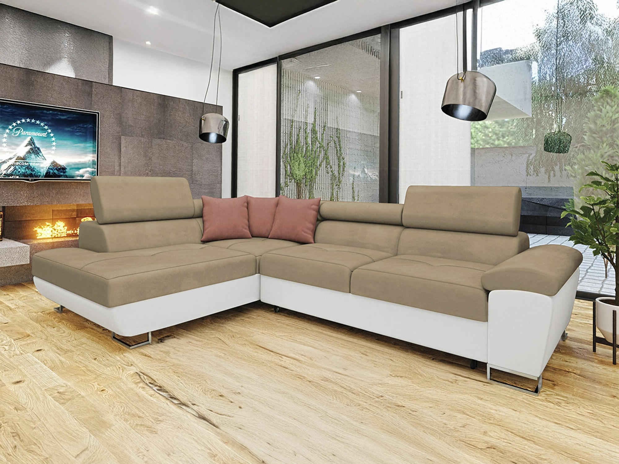 Hjørnesofa Comfivo Ruta II (Soft 017 + Uttario Velvet 2979 + Uttario Velvet 2955)