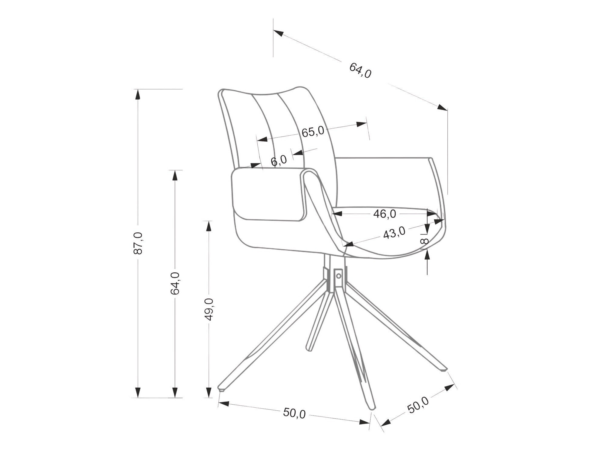 Stol Houston 1920 (Grå)