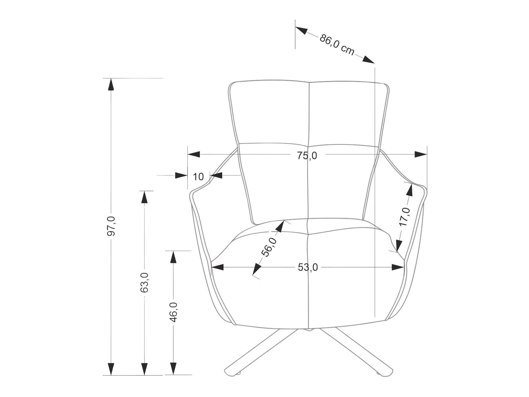 Lænestol Houston 1928 (Cappuccino)