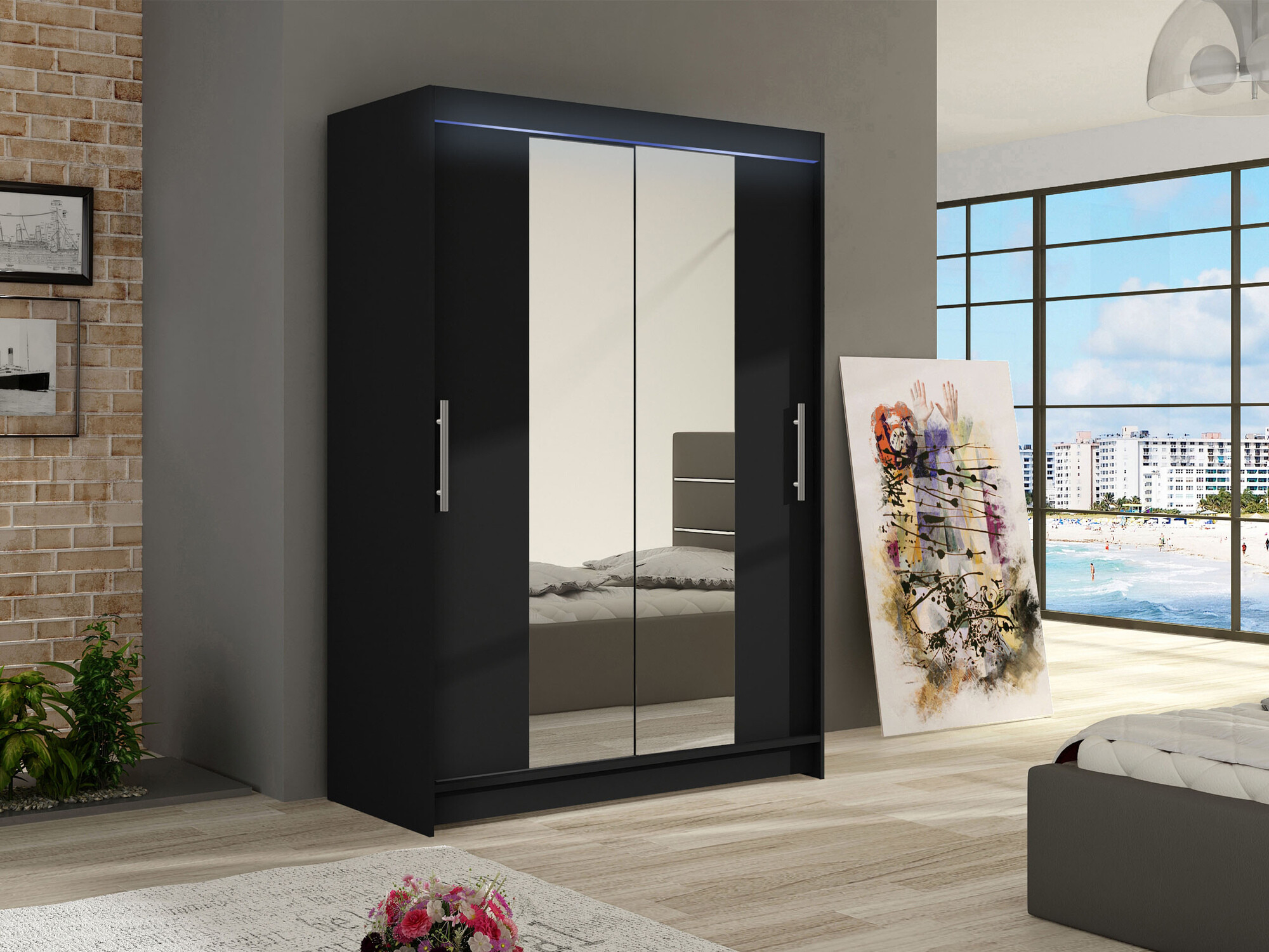 Garderobeskab Closico Pacron II (Sort)
